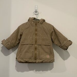 Zara Baby outerwear collection coat. Khaki colour. Size 9/12 months.